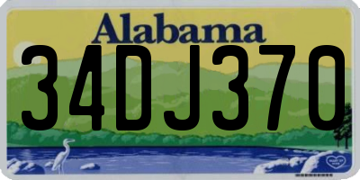 AL license plate 34DJ370