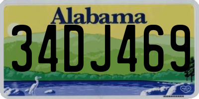 AL license plate 34DJ469
