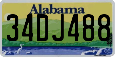 AL license plate 34DJ488