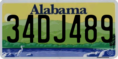 AL license plate 34DJ489