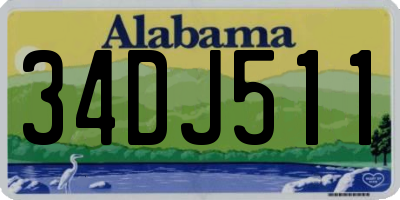 AL license plate 34DJ511