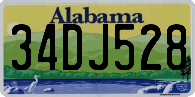 AL license plate 34DJ528