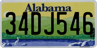 AL license plate 34DJ546