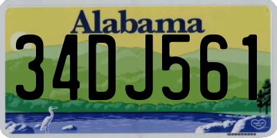 AL license plate 34DJ561