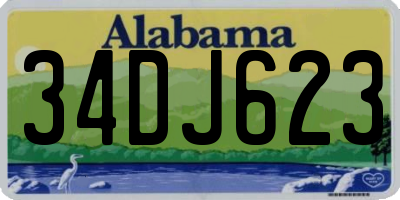 AL license plate 34DJ623