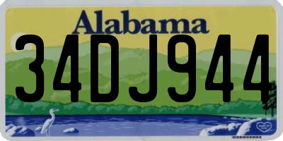AL license plate 34DJ944