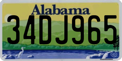 AL license plate 34DJ965