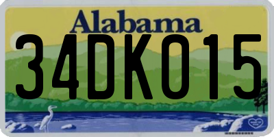 AL license plate 34DK015