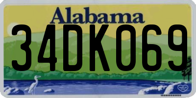 AL license plate 34DK069