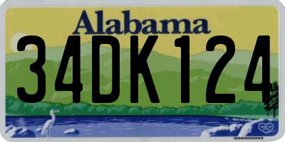 AL license plate 34DK124