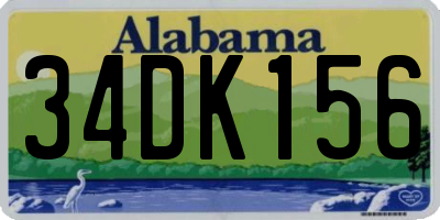 AL license plate 34DK156