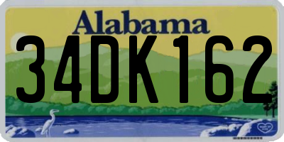 AL license plate 34DK162