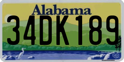 AL license plate 34DK189
