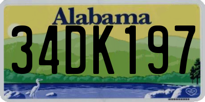 AL license plate 34DK197