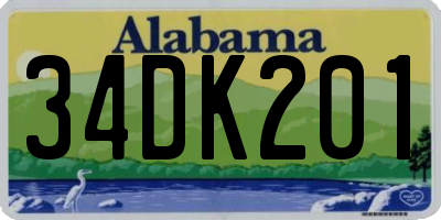 AL license plate 34DK201
