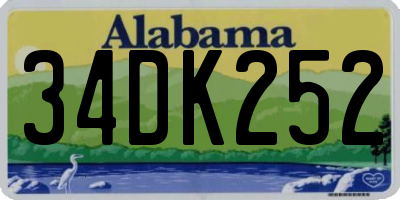 AL license plate 34DK252