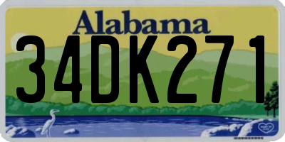 AL license plate 34DK271