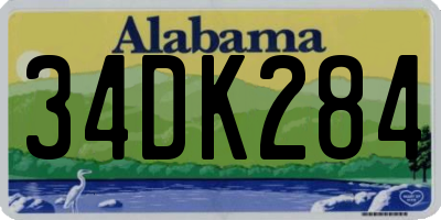 AL license plate 34DK284
