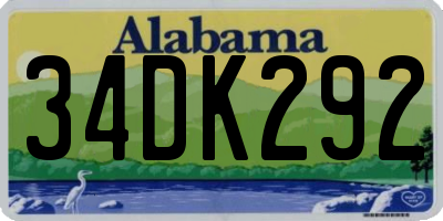 AL license plate 34DK292