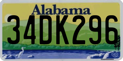 AL license plate 34DK296