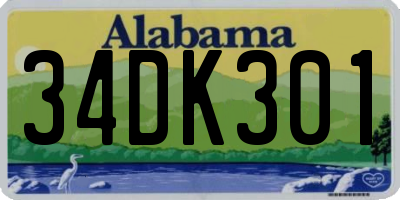 AL license plate 34DK301