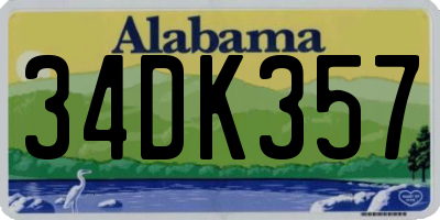 AL license plate 34DK357