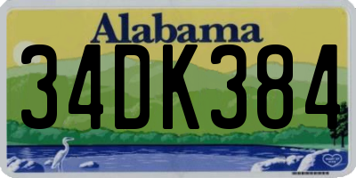 AL license plate 34DK384