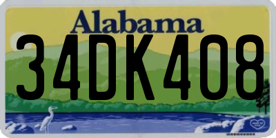 AL license plate 34DK408