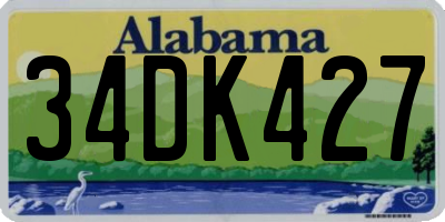 AL license plate 34DK427