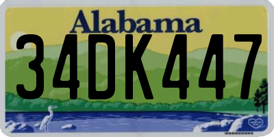 AL license plate 34DK447