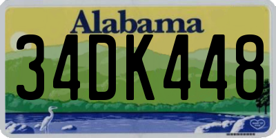 AL license plate 34DK448