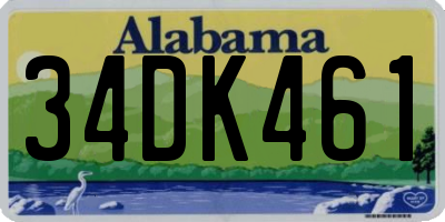 AL license plate 34DK461