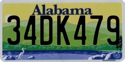 AL license plate 34DK479