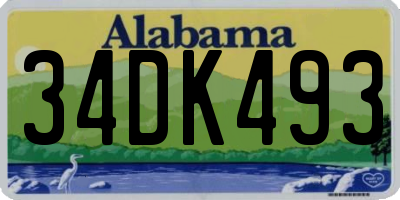 AL license plate 34DK493