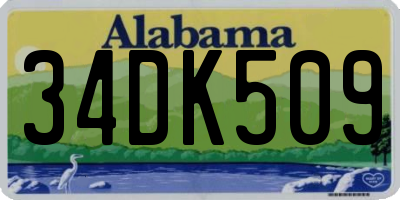 AL license plate 34DK509