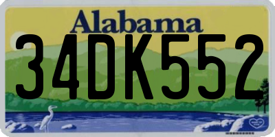AL license plate 34DK552