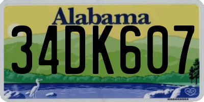 AL license plate 34DK607