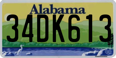 AL license plate 34DK613
