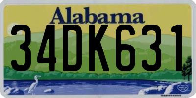 AL license plate 34DK631