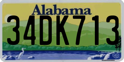 AL license plate 34DK713