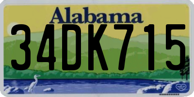 AL license plate 34DK715