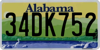 AL license plate 34DK752