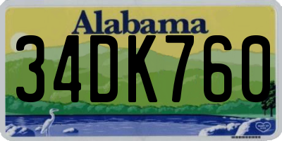 AL license plate 34DK760