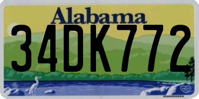 AL license plate 34DK772