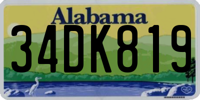 AL license plate 34DK819
