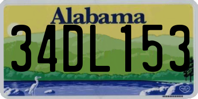 AL license plate 34DL153
