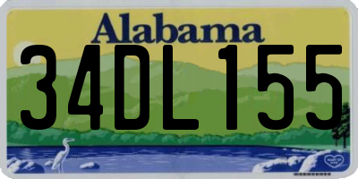 AL license plate 34DL155