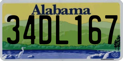 AL license plate 34DL167