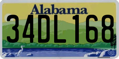 AL license plate 34DL168