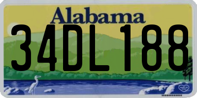 AL license plate 34DL188